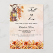 Vrijgezellenfeest herfst in liefde florals sinaasa uitnodiging briefkaart (Voorkant)