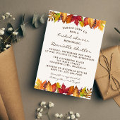 Vrijgezellenfeest herfst leves Fall Wedding Kaart