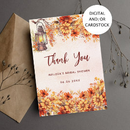 Vrijgezellenfeest herfst sinaasappel bloemetjes be kaart