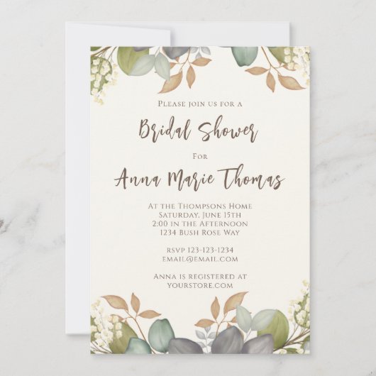 Vrijgezellenfeest herfstbruinwoestering kaart (Voorkant)