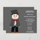 Vrijgezellenfeest, hertenfeest, bruidegom douche.. uitnodiging briefkaart (Voorkant / Achterkant)