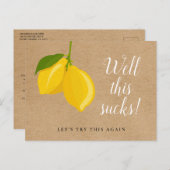 Vrijgezellenfeest Het Datumscript wijzigen Lemons Aankondigingskaart (Voorkant / Achterkant)