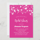 Vrijgezellenfeest hete roze witte sterren kaart (Voorkant)