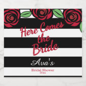 Vrijgezellenfeest, hier komt de Bride. Bier Etiket (Enkel label)