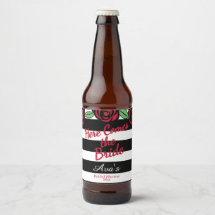 Vrijgezellenfeest, hier komt de Bride. Bier Etiket