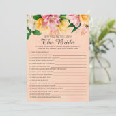 Vrijgezellenfeest hoe goed ken je het spel? kaart (Staand voorkant)