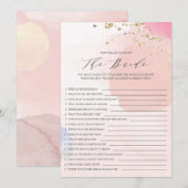 Vrijgezellenfeest hoe goed ken je het spel? kaart (Voorkant / Achterkant)