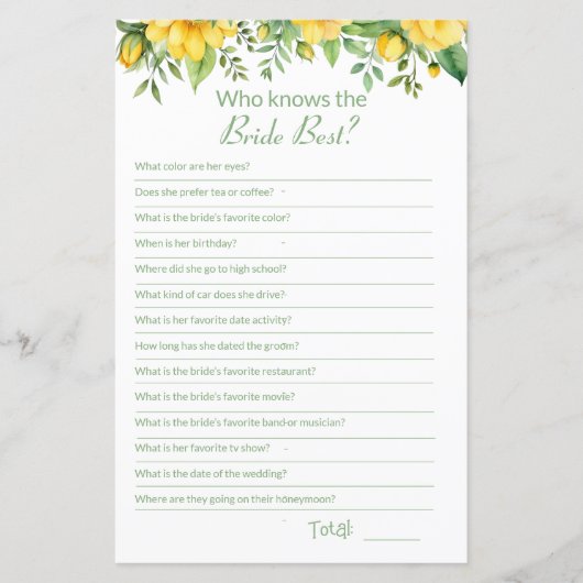 Vrijgezellenfeest Hoe goed ken jij Game Kaart (Voorkant)