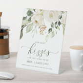 Vrijgezellenfeest Hoeveel Kisses Game White Greene Reclamebord Met Voetstuk (Insitu)