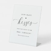 Vrijgezellenfeest hoeveel kussen spel elegant eenv reclamebord met voetstuk (Voorkant)