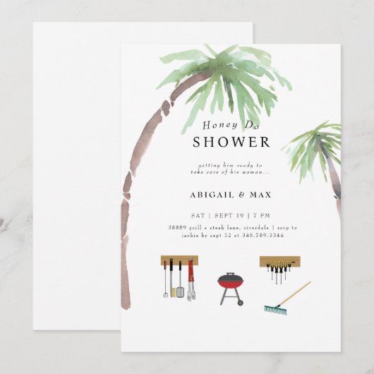 Vrijgezellenfeest Honey Do Couples Kaart (Voorkant / Achterkant)