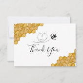 Vrijgezellenfeest Honeycomb Bumblebee Bedankkaart (Voorkant)