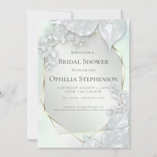 VRIJGEZELLENFEEST | Honeydew Green Pearl Shimmer Kaart (Voorkant)