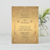 Vrijgezellenfeest Honoring, grote Gatsby, Goud Kaart (Staand voorkant)