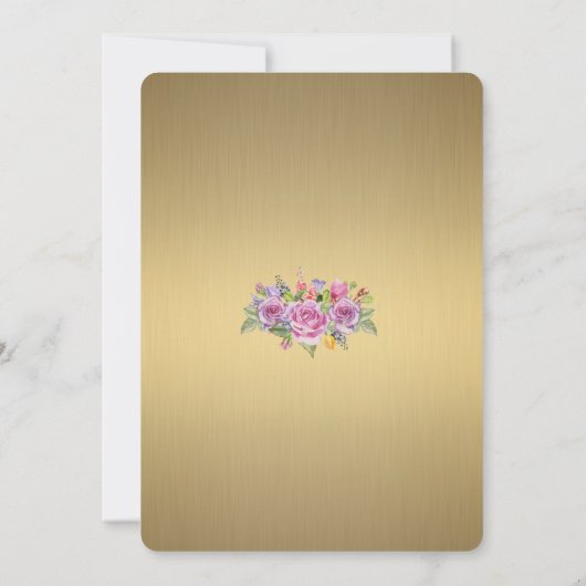 vrijgezellenfeest Honoring, unicorn, metaalgoud, b Kaart (Achterkant)