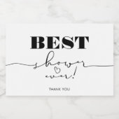 Vrijgezellenfeest Hostess Cute Bedankt voor je cad Sparkling Wijnetiket (Enkel label)