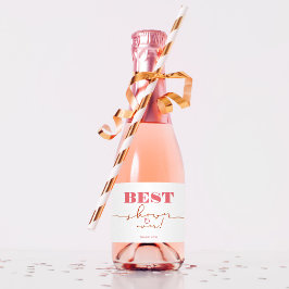 Vrijgezellenfeest Hostess Cute Bedankt voor je cad Sparkling Wijnetiket