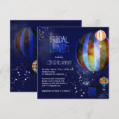 Vrijgezellenfeest 'Hot Air Luchtballons' Starry Ev Kaart (Voorkant / Achterkant)