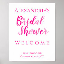 Vrijgezellenfeest Hot Pink Modern Party Welkom Pos