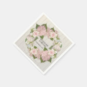 Vrijgezellenfeest Houten Kant Hydrangea Rozen Kran Servet (Hoek)