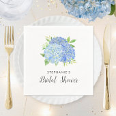 Vrijgezellenfeest Hydrangea Blue Floral Servet