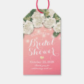 Vrijgezellenfeest Hydrangea Flowers String Lights Cadeaulabel (Voorkant)