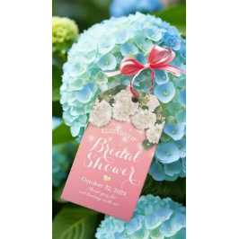 Vrijgezellenfeest Hydrangea Flowers String Lights  Cadeaulabel
