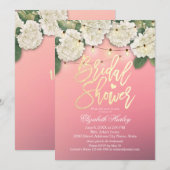 Vrijgezellenfeest Hydrangea Flowers String Lights  Kaart (Voorkant / Achterkant)