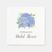 Vrijgezellenfeest Hydrangea Paarse bloemenservette Servet (Voorkant)