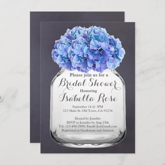 Vrijgezellenfeest hydrangea  van de soort Mason7 Kaart (Voorkant / Achterkant)