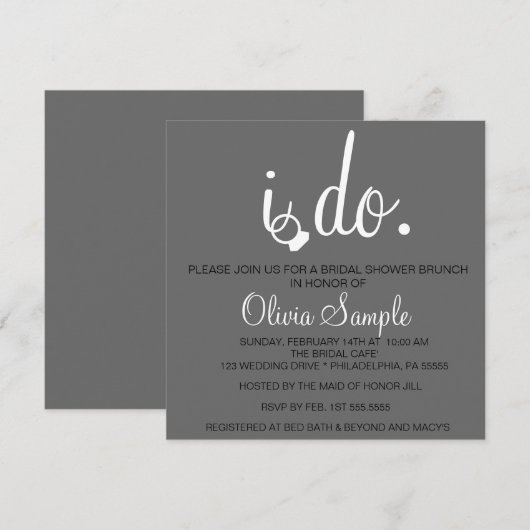 vrijgezellenfeest I Uitnodiging (Voorkant / Achterkant)