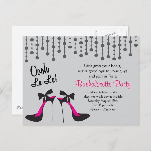 vrijgezellenfeest ideeën Party / Girls Night Out / Uitnodiging Briefkaart (Voorkant / Achterkant)