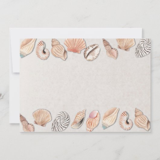 vrijgezellenfeest IJerroute Shells Ocean Beach Wed Kaart (Achterkant)