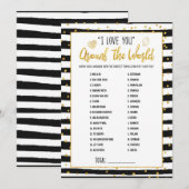 Vrijgezellenfeest Ik hou van je Rond de Wereld Spe Kaart (Voorkant / Achterkant)