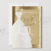 Vrijgezellenfeest in Antiek Gouden Damast Kaart (Voorkant)