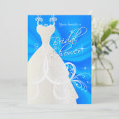 Vrijgezellenfeest in Baby Blue Satin Kaart (Staand voorkant)