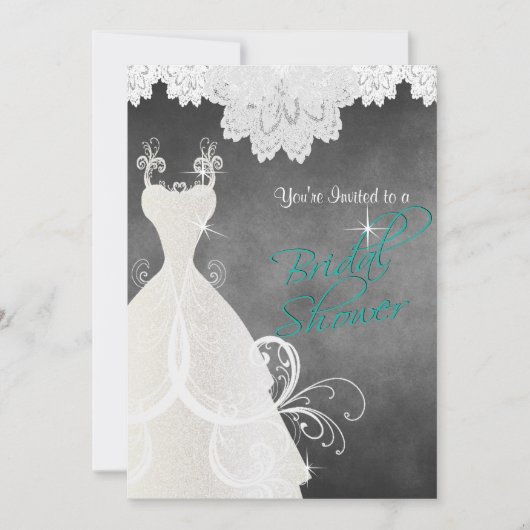 Vrijgezellenfeest in Chalkboard en Kant Kaart (Voorkant)