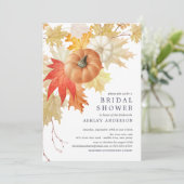 Vrijgezellenfeest in de herfst van bladeren en pom kaart (Staand voorkant)