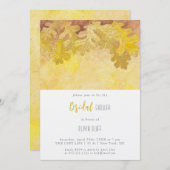 Vrijgezellenfeest in de herfst van eiken bladeren kaart (Voorkant / Achterkant)