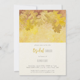 Vrijgezellenfeest in de herfst van eiken bladeren kaart