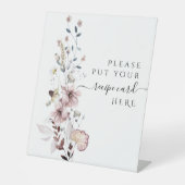 Vrijgezellenfeest in de natuur reclamebord met voetstuk (Voorkant)