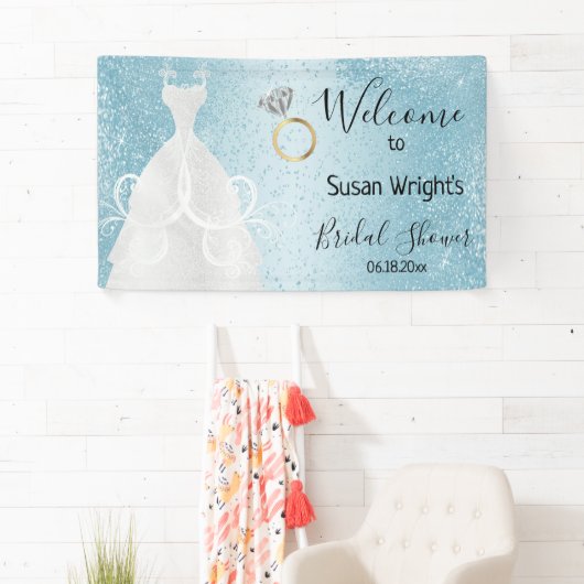 Vrijgezellenfeest in een babyblauw spandoek (Insitu)