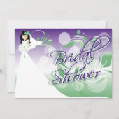 Vrijgezellenfeest in een  groen, Paarse en wit Kaart (Voorkant)