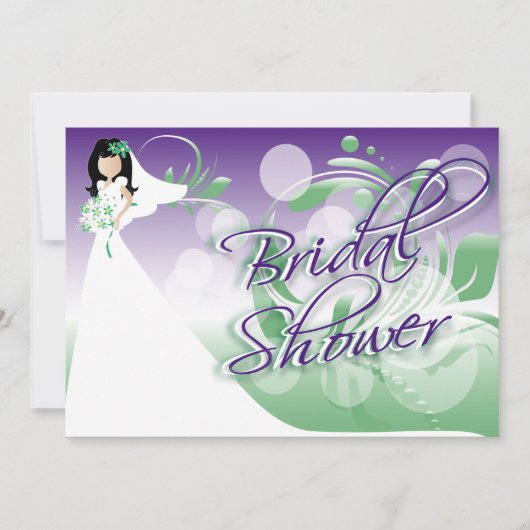 Vrijgezellenfeest in een  groen, Paarse en wit Kaart (Voorkant)