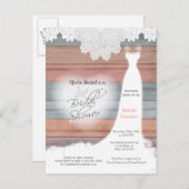 Vrijgezellenfeest in een kleurrijk ontwerp van elk uitnodiging briefkaart (Voorkant / Achterkant)