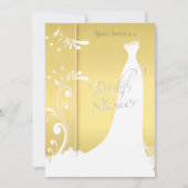 Vrijgezellenfeest in een Mooie Gele Uitnodiging (Voorkant)