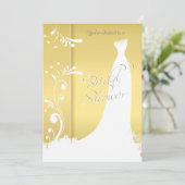 Vrijgezellenfeest in een Mooie Gele Uitnodiging (Staand voorkant)