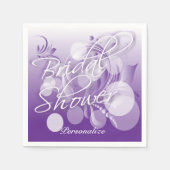 Vrijgezellenfeest in een  Paarse en witte Servetten (Voorkant)