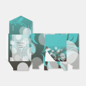 Vrijgezellenfeest in een  Turquoise Blauw en Bruin Bedankdoosjes (Uitgevouwen)