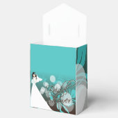 Vrijgezellenfeest in een  Turquoise Blauw en Bruin Bedankdoosjes (Geopend)